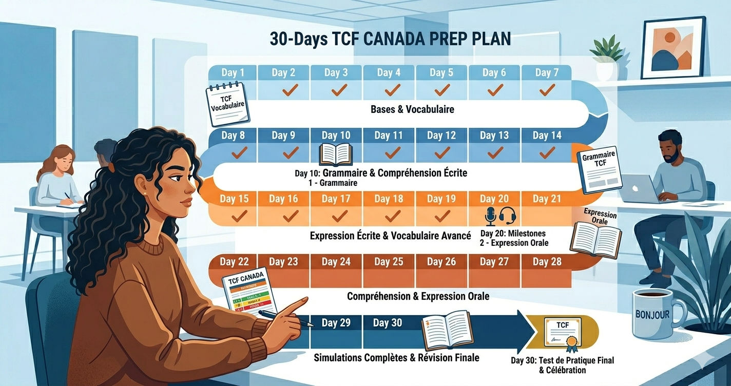 Plan 30 Jours de Révision TCF Canada: Préparation Accélérée Pour Réussir